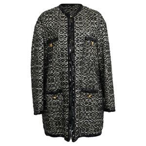 Giambattista Valli Metallic Midi Coat in Multicolor Tweed